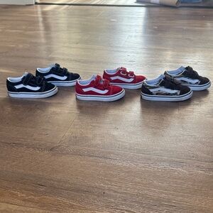 Vans Kids Sneakers - Black, Red, Brown
